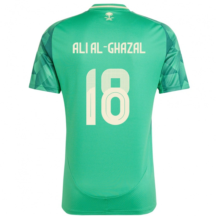 Danxen Niño Camiseta Arabia Saudita Hassan Ali Al-Ghazal #18 Verde 1ª Equipación 24-26 La Camisa
