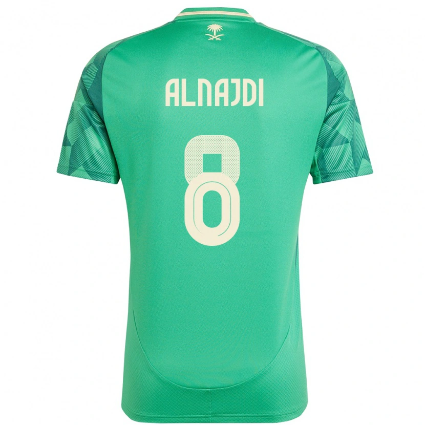 Danxen Niño Camiseta Arabia Saudita Salem Alnajdi #8 Verde 1ª Equipación 24-26 La Camisa