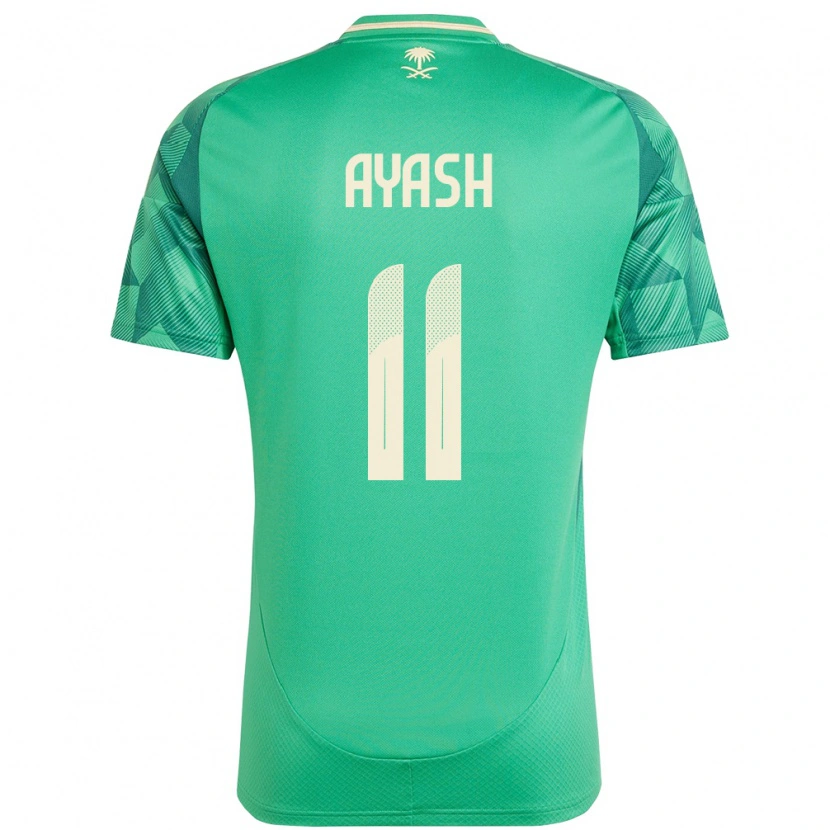 Danxen Niño Camiseta Arabia Saudita Ziyad Ayash #11 Verde 1ª Equipación 24-26 La Camisa