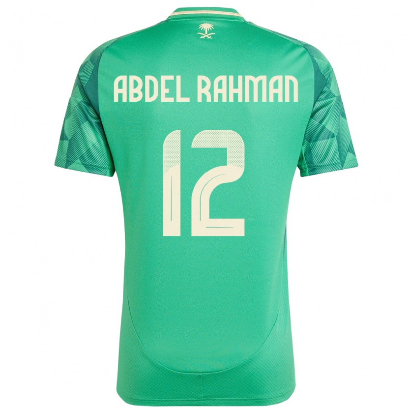 Danxen Niño Camiseta Arabia Saudita Mona Abdel Rahman #12 Verde 1ª Equipación 24-26 La Camisa