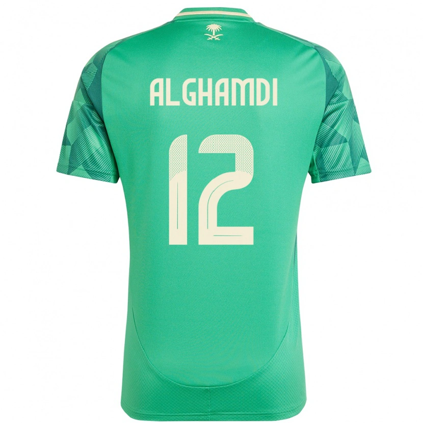 Danxen Niño Camiseta Arabia Saudita Faisal Alghamdi #12 Verde 1ª Equipación 24-26 La Camisa