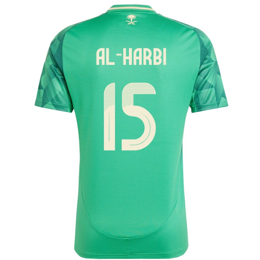 Danxen Niño Camiseta Arabia Saudita Mashael Al Harbi #15 Verde 1ª Equipación 24-26 La Camisa