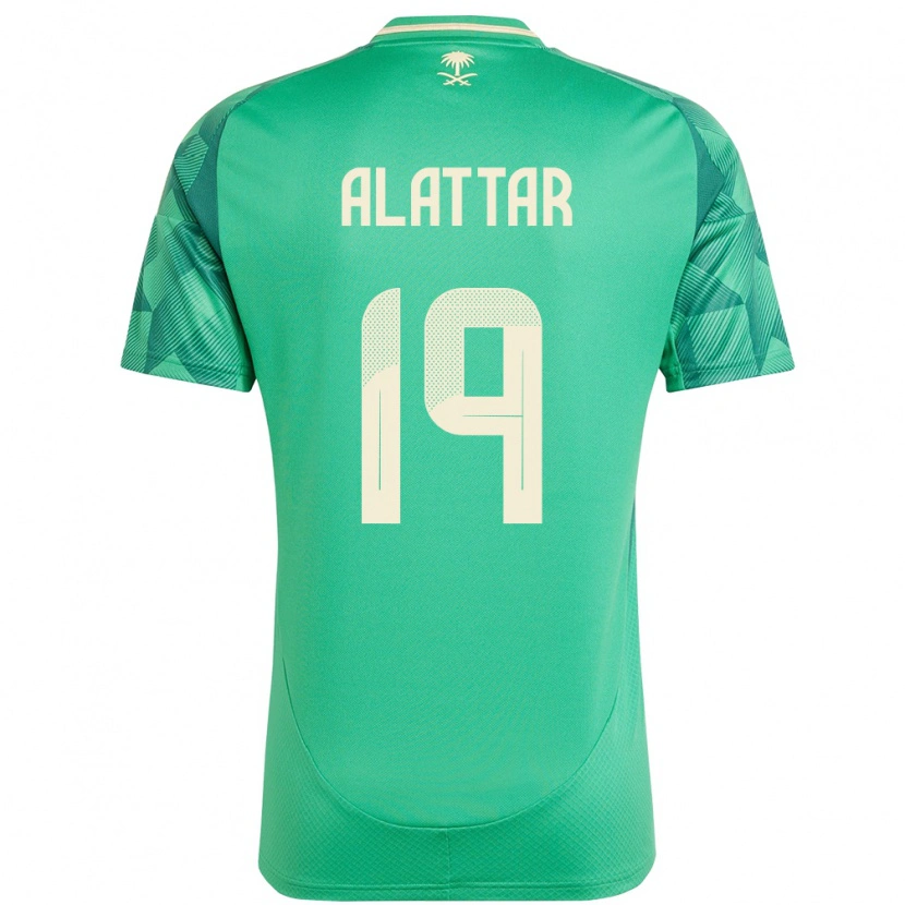 Danxen Niño Camiseta Arabia Saudita Ramiz Alattar #19 Verde 1ª Equipación 24-26 La Camisa