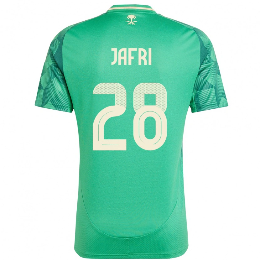 Danxen Niño Camiseta Arabia Saudita Farah Jafri #28 Verde 1ª Equipación 24-26 La Camisa