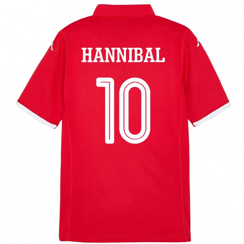 Danxen Niño Camiseta Túnez Hannibal #10 Rojo 1ª Equipación 24-26 La Camisa