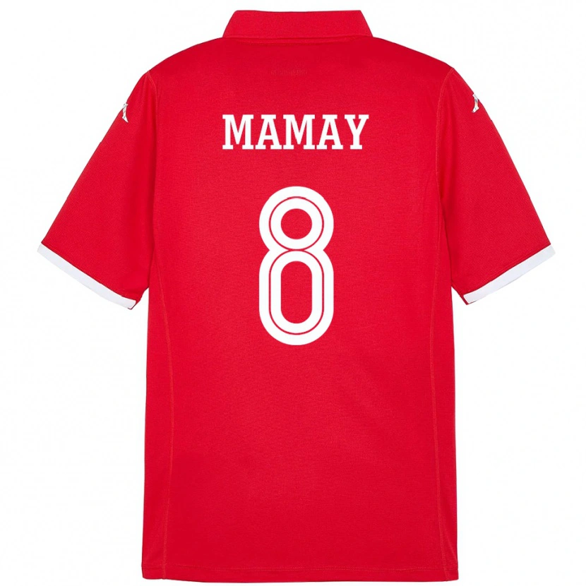 Danxen Niño Camiseta Túnez Sabrine Mamay #8 Rojo 1ª Equipación 24-26 La Camisa