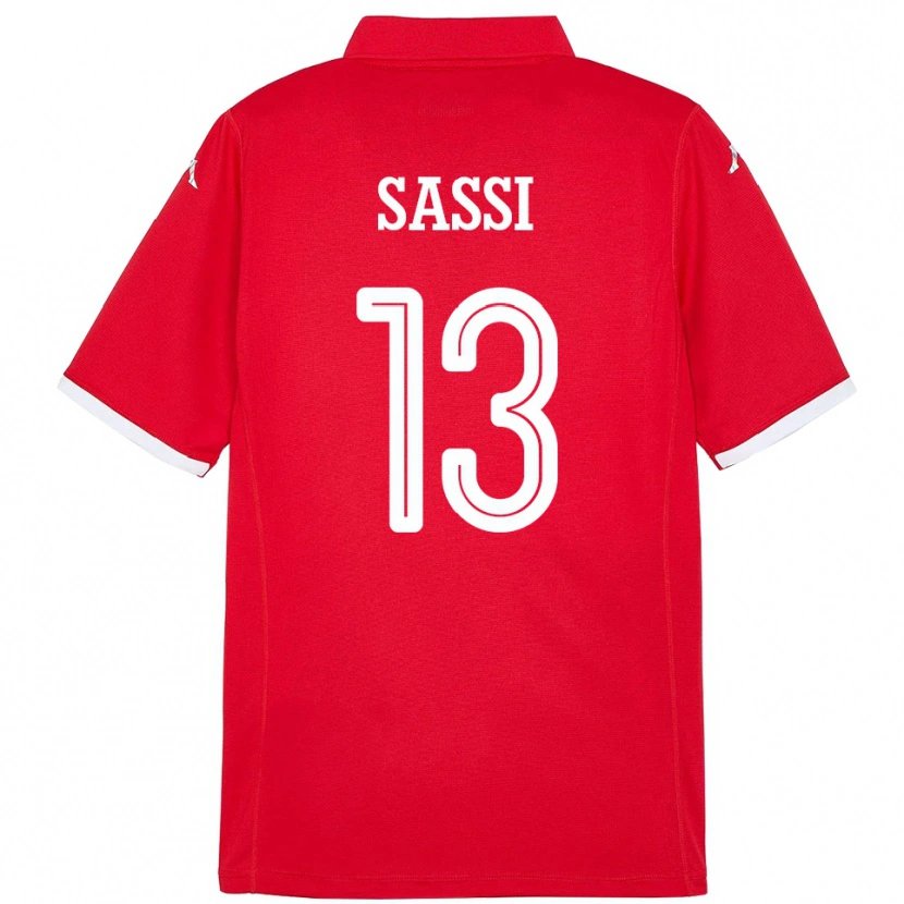 Danxen Niño Camiseta Túnez Ferjani Sassi #13 Rojo 1ª Equipación 24-26 La Camisa