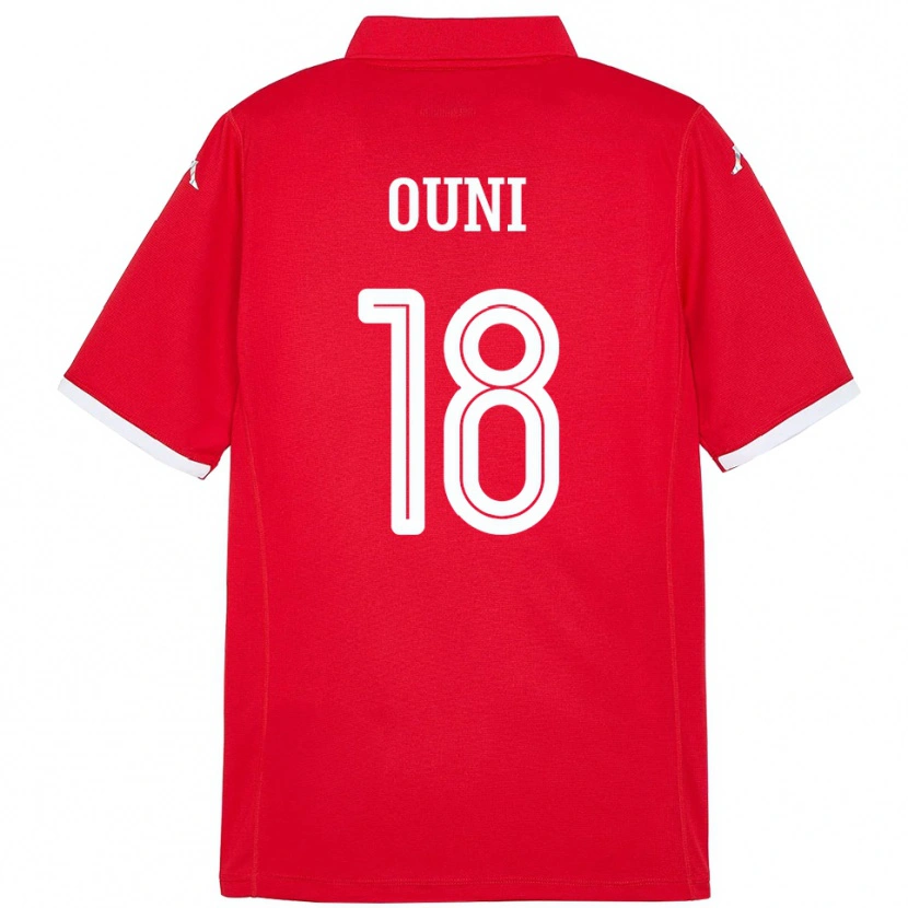 Danxen Niño Camiseta Túnez Samia Ouni #18 Rojo 1ª Equipación 24-26 La Camisa