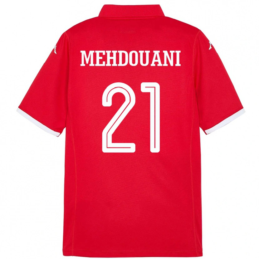 Danxen Niño Camiseta Túnez Firas Mehdouani #21 Rojo 1ª Equipación 24-26 La Camisa