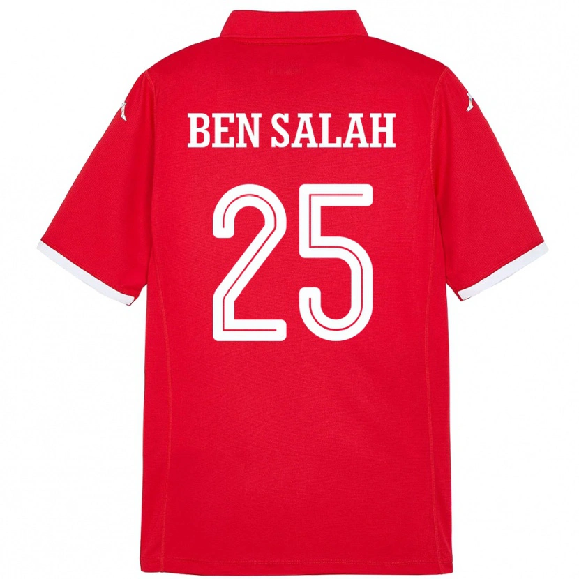 Danxen Niño Camiseta Túnez Heni Ben Salah #25 Rojo 1ª Equipación 24-26 La Camisa