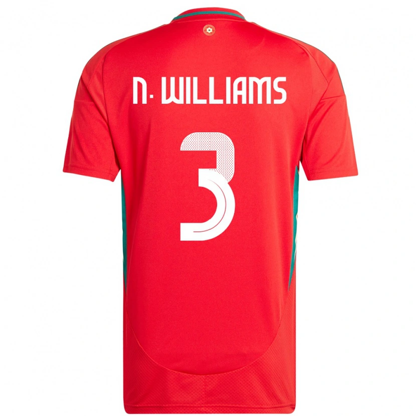 Danxen Niño Camiseta Gales Neco Williams #3 Rojo 1ª Equipación 24-26 La Camisa