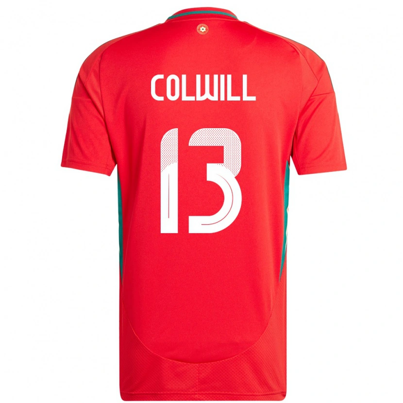 Danxen Niño Camiseta Gales Rubin Colwill #13 Rojo 1ª Equipación 24-26 La Camisa