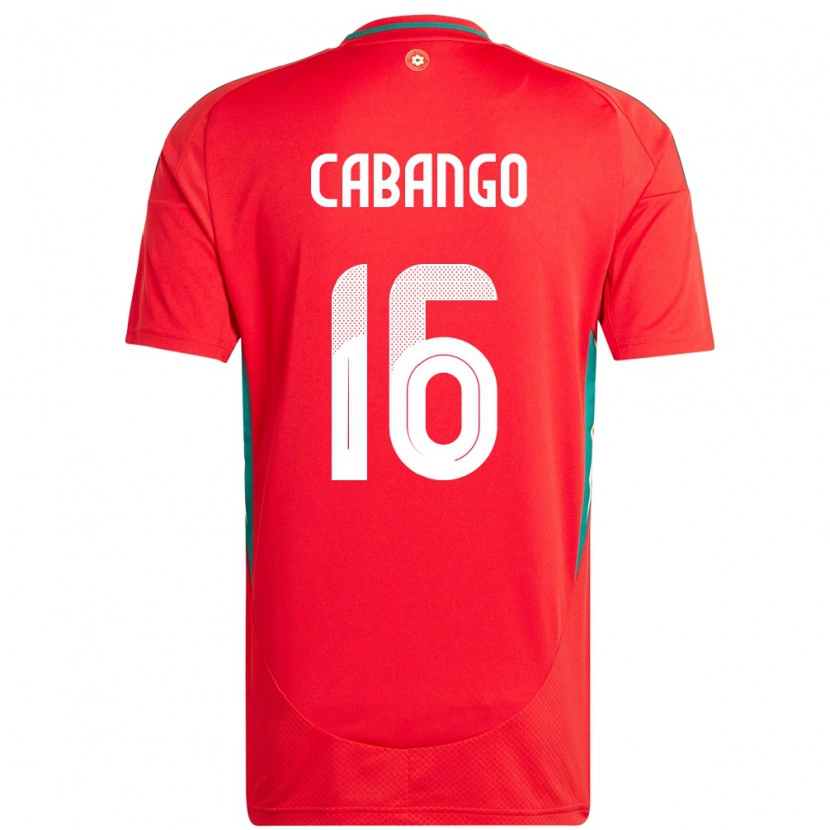 Danxen Niño Camiseta Gales Ben Cabango #16 Rojo 1ª Equipación 24-26 La Camisa