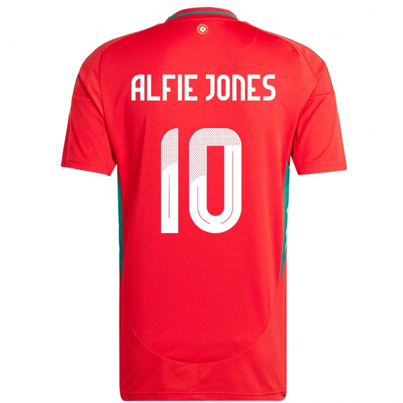 Danxen Niño Camiseta Gales Alfie Jones #10 Rojo 1ª Equipación 24-26 La Camisa