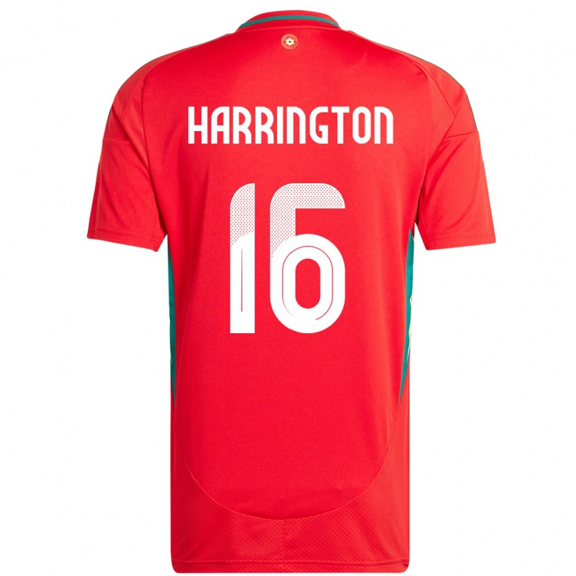 Danxen Niño Camiseta Gales Ryan Harrington #16 Rojo 1ª Equipación 24-26 La Camisa