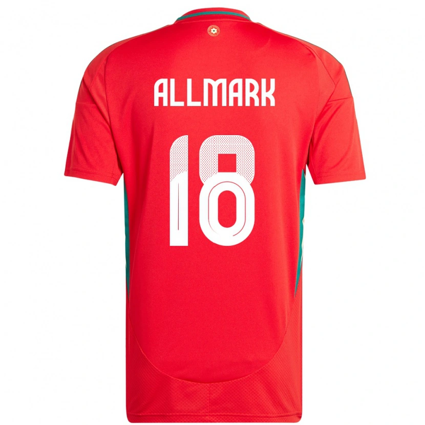 Danxen Niño Camiseta Gales Hayden Allmark #18 Rojo 1ª Equipación 24-26 La Camisa
