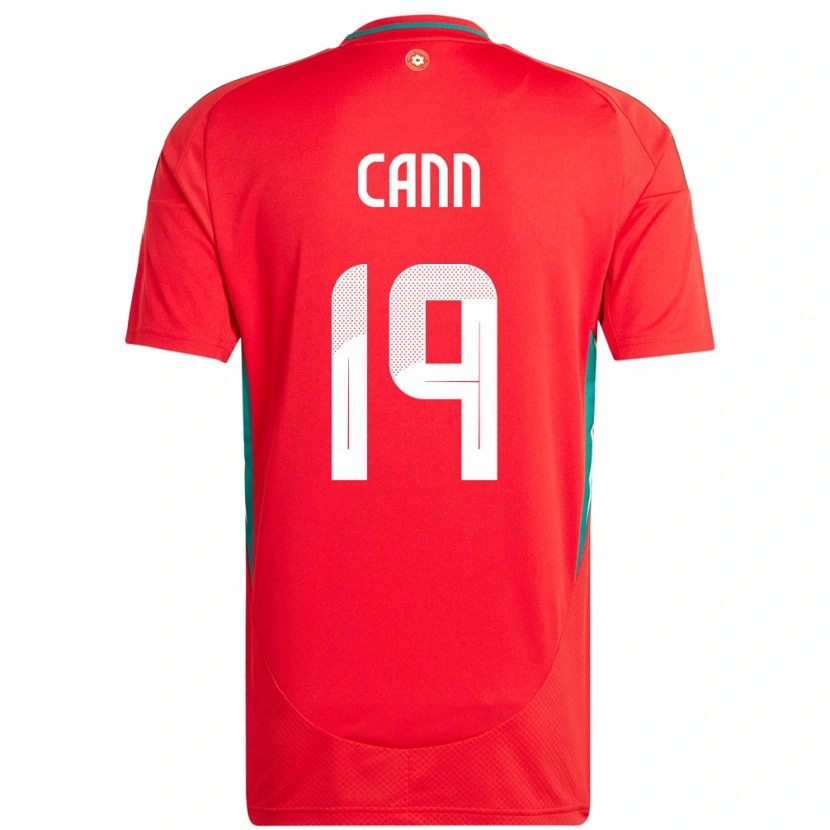 Danxen Niño Camiseta Gales Ethan Cann #19 Rojo 1ª Equipación 24-26 La Camisa