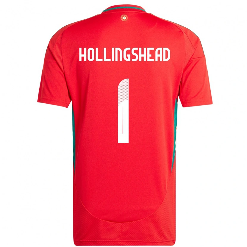 Danxen Niño Camiseta Gales Ronnie Hollingshead #1 Rojo 1ª Equipación 24-26 La Camisa