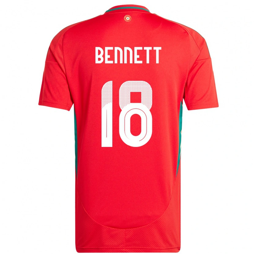 Danxen Niño Camiseta Gales Murphy Bennett #18 Rojo 1ª Equipación 24-26 La Camisa