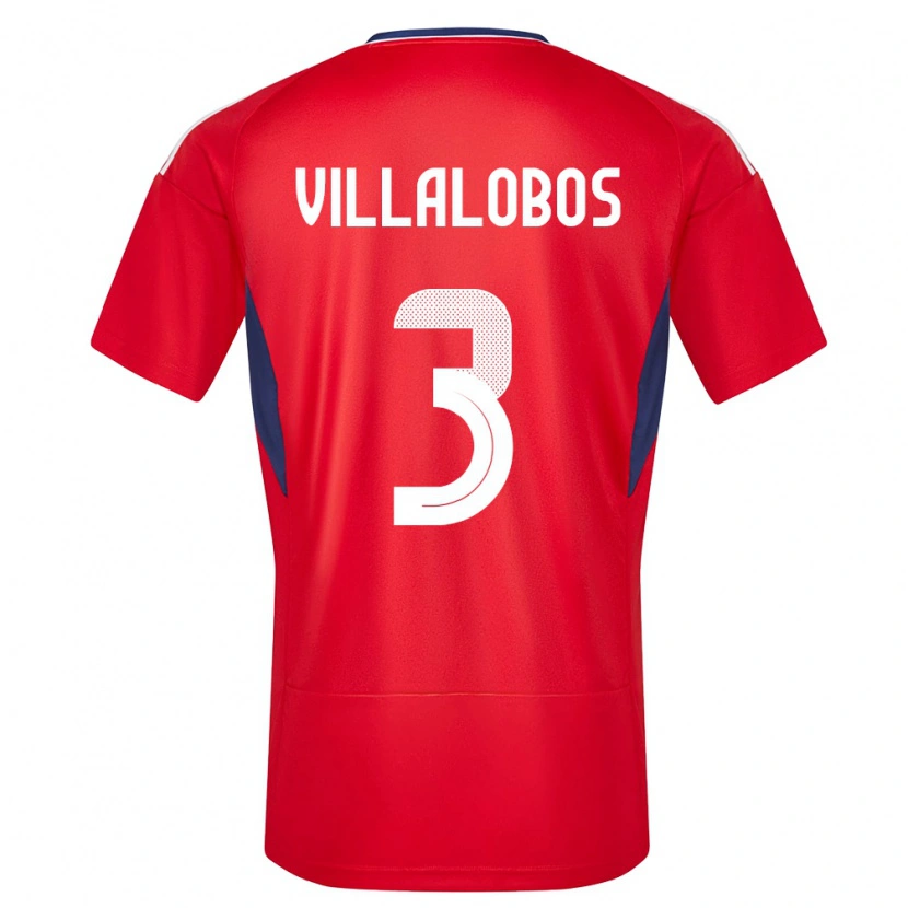 Danxen Niño Camiseta Costa Rica Guillermo Villalobos #3 Rojo 1ª Equipación 24-26 La Camisa