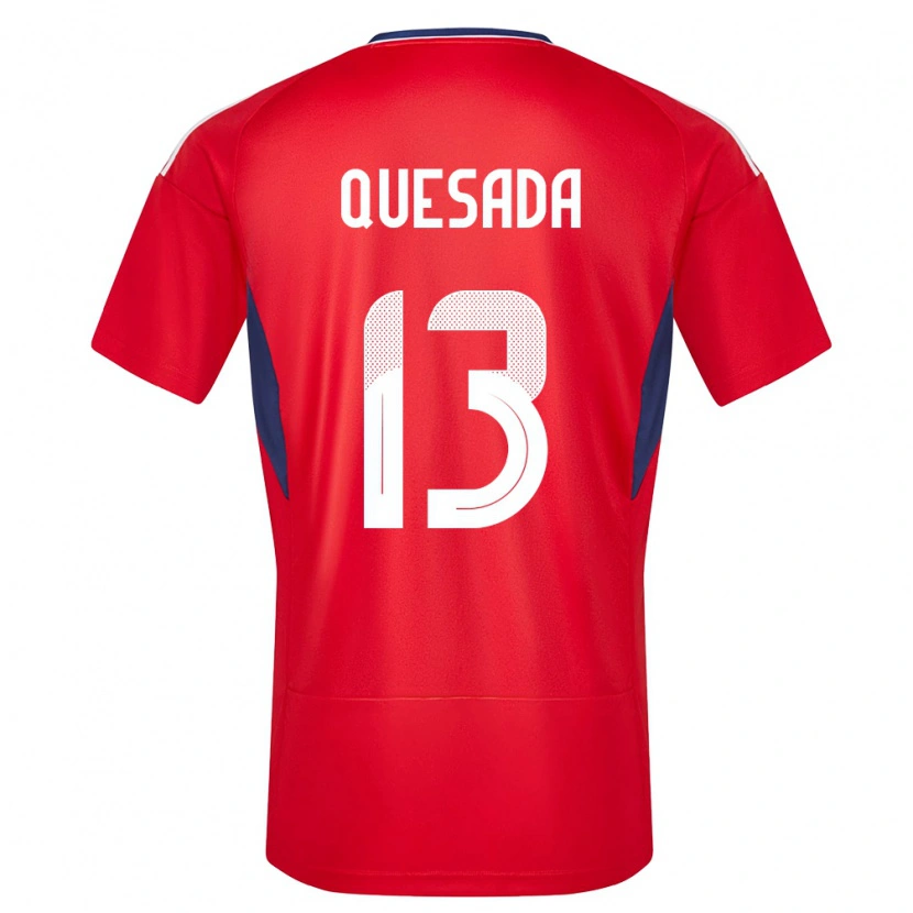Danxen Niño Camiseta Costa Rica Sebastián Quesada #13 Rojo 1ª Equipación 24-26 La Camisa