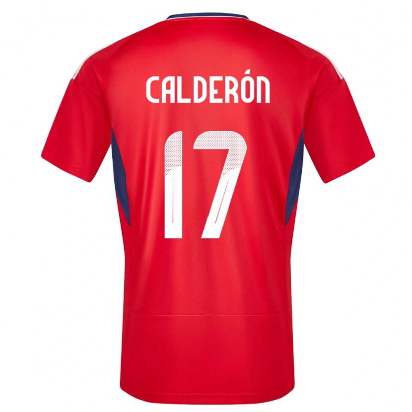 Danxen Niño Camiseta Costa Rica Brayan Calderón #17 Rojo 1ª Equipación 24-26 La Camisa