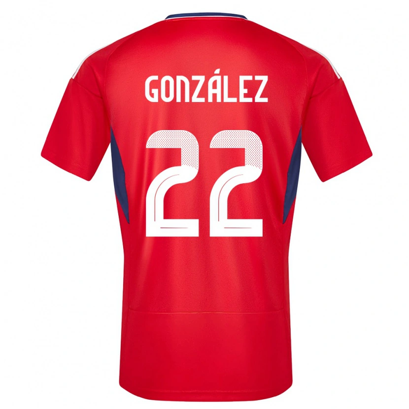 Danxen Niño Camiseta Costa Rica Kenneth González #22 Rojo 1ª Equipación 24-26 La Camisa