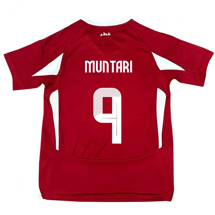 Danxen Niño Camiseta Catar Mohammed Muntari #9 Rojo 1ª Equipación 24-26 La Camisa