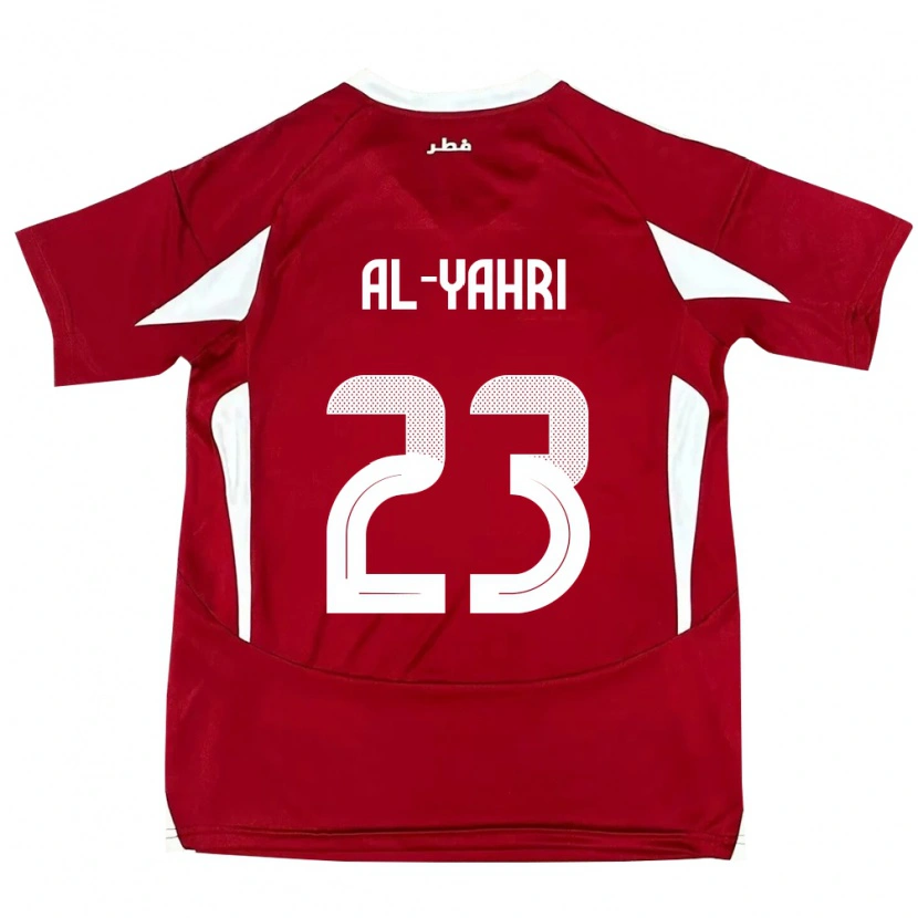 Danxen Niño Camiseta Catar Nawaf Al-Yahri #23 Rojo 1ª Equipación 24-26 La Camisa