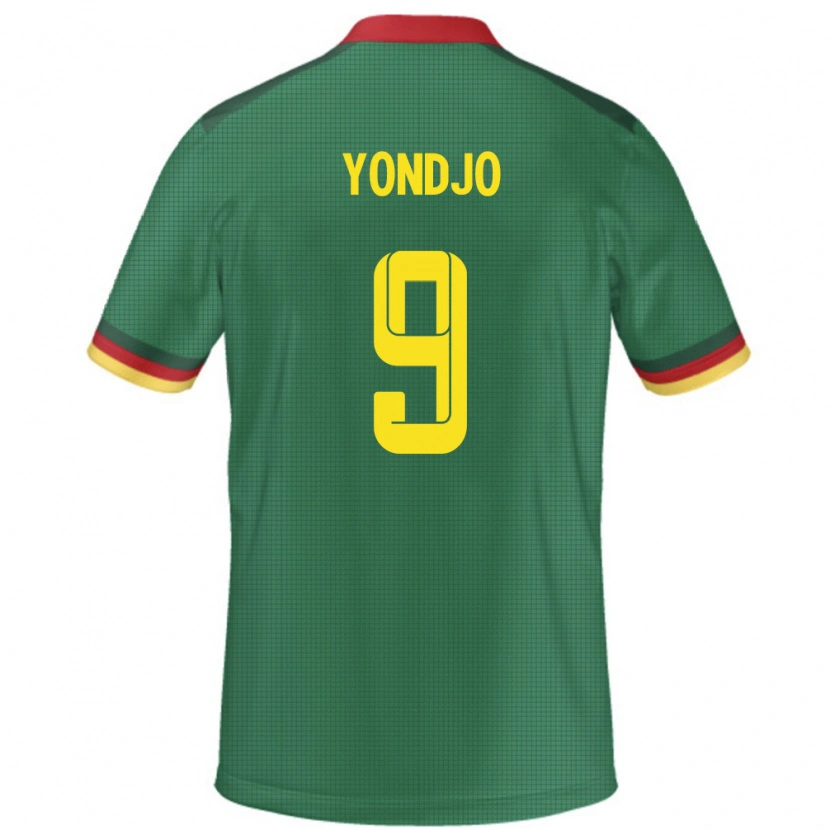 Danxen Niño Camiseta Camerún Angel Yondjo #9 Verde 1ª Equipación 24-26 La Camisa