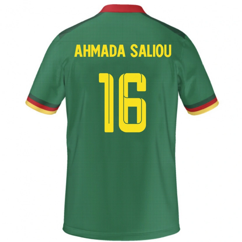 Danxen Niño Camiseta Camerún Mamoudou Ahmada Saliou #16 Verde 1ª Equipación 24-26 La Camisa