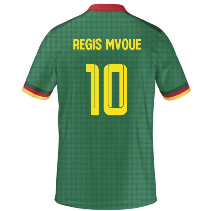 Danxen Niño Camiseta Camerún Steve Regis Mvoue #10 Verde 1ª Equipación 24-26 La Camisa