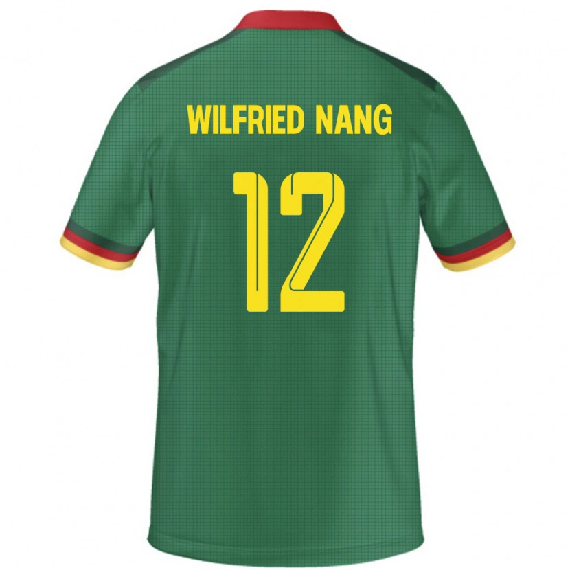 Danxen Niño Camiseta Camerún Toni Wilfried Nang #12 Verde 1ª Equipación 24-26 La Camisa