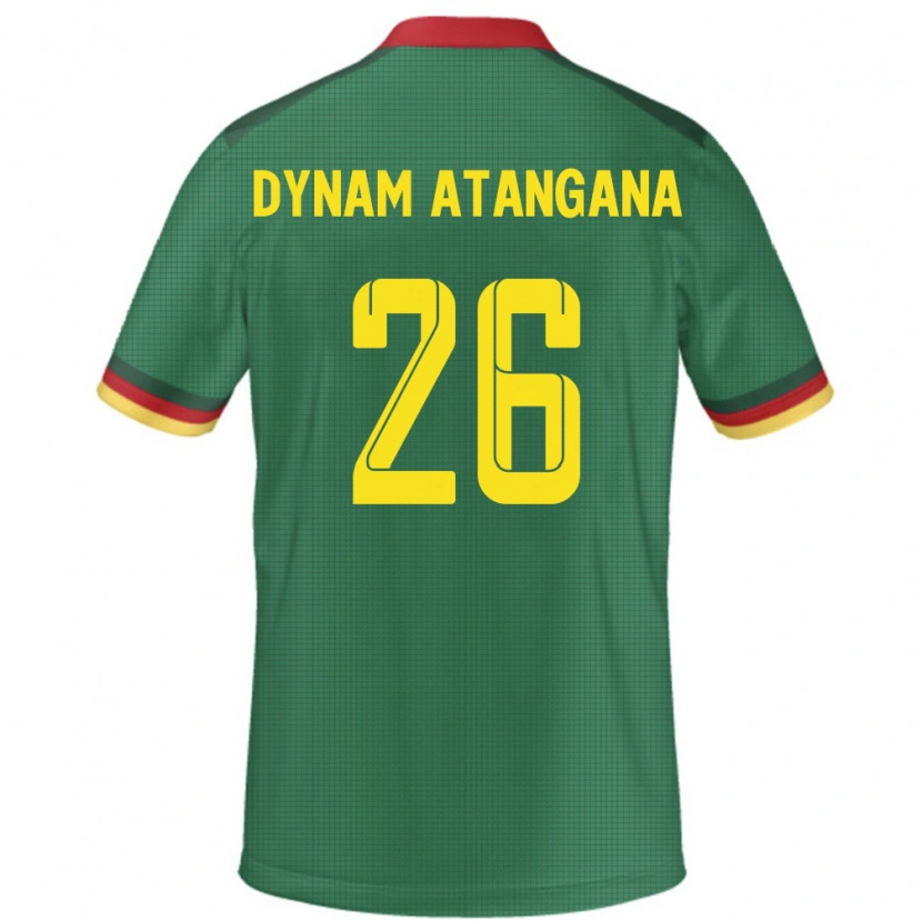 Danxen Niño Camiseta Camerún Marc Dynam Atangana #26 Verde 1ª Equipación 24-26 La Camisa