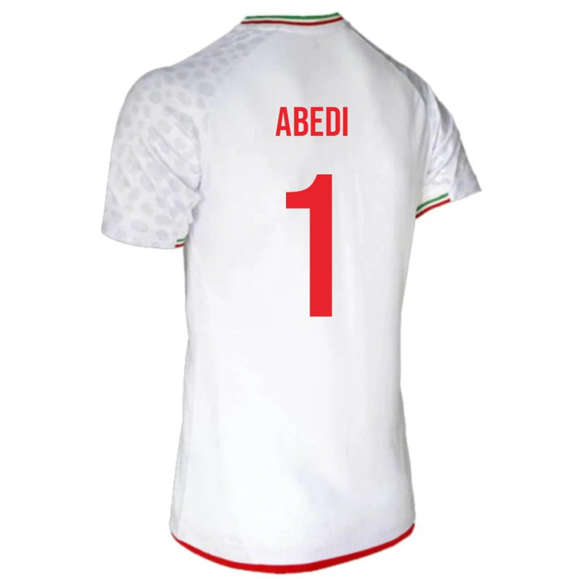 Danxen Niño Camiseta Irán Amirmohammad Abedi #1 Blanco 1ª Equipación 24-26 La Camisa