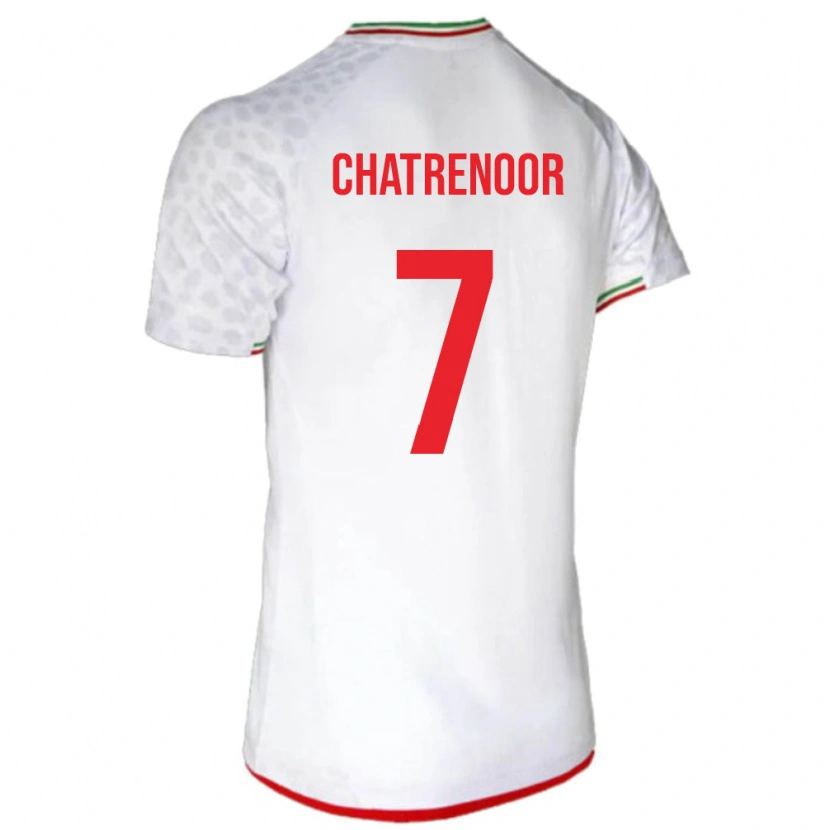 Danxen Niño Camiseta Irán Afsaneh Chatrenoor #7 Blanco 1ª Equipación 24-26 La Camisa
