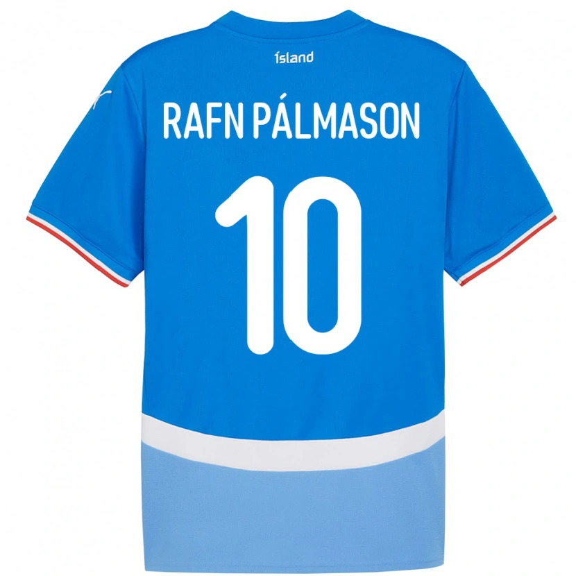 Danxen Niño Camiseta Islandia Alexander Rafn Pálmason #10 Azul 1ª Equipación 24-26 La Camisa