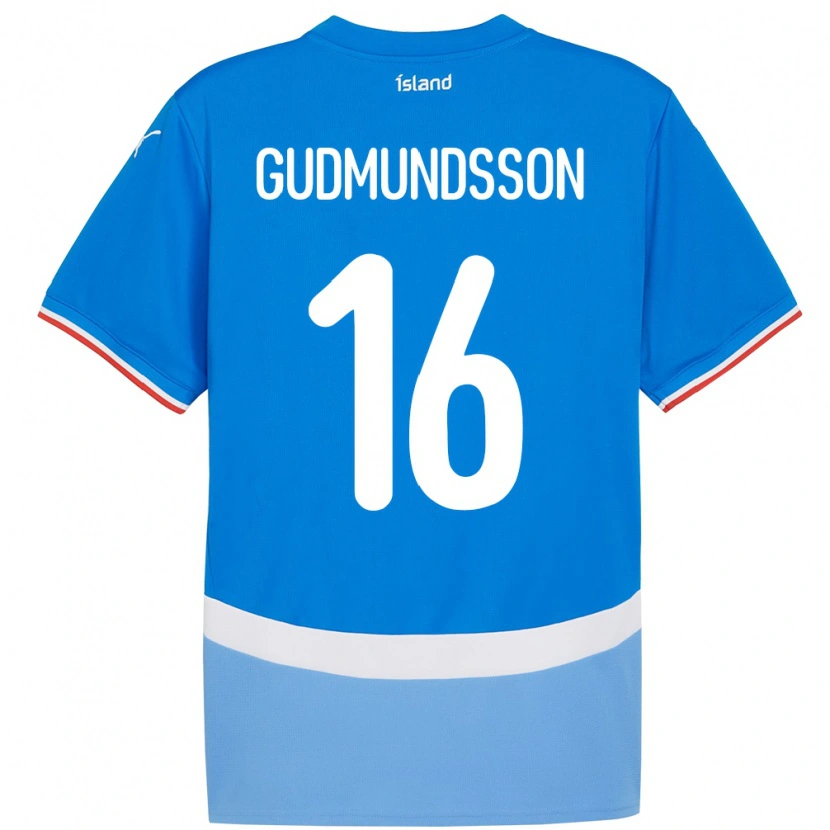 Danxen Niño Camiseta Islandia Jón Breki Gudmundsson #16 Azul 1ª Equipación 24-26 La Camisa