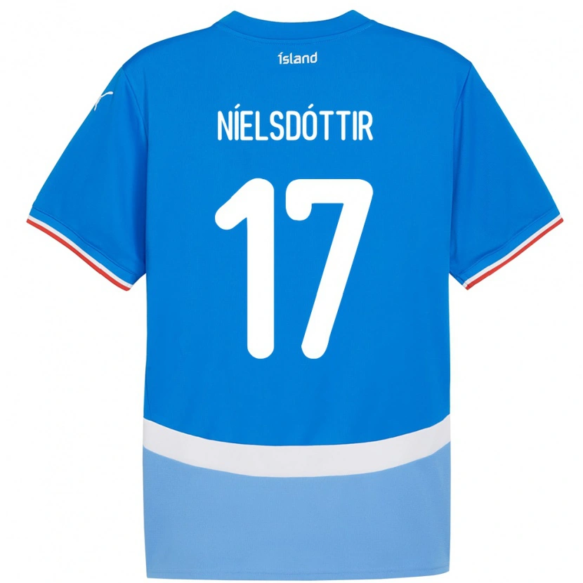 Danxen Niño Camiseta Islandia Bryndís Arna Níelsdóttir #17 Azul 1ª Equipación 24-26 La Camisa