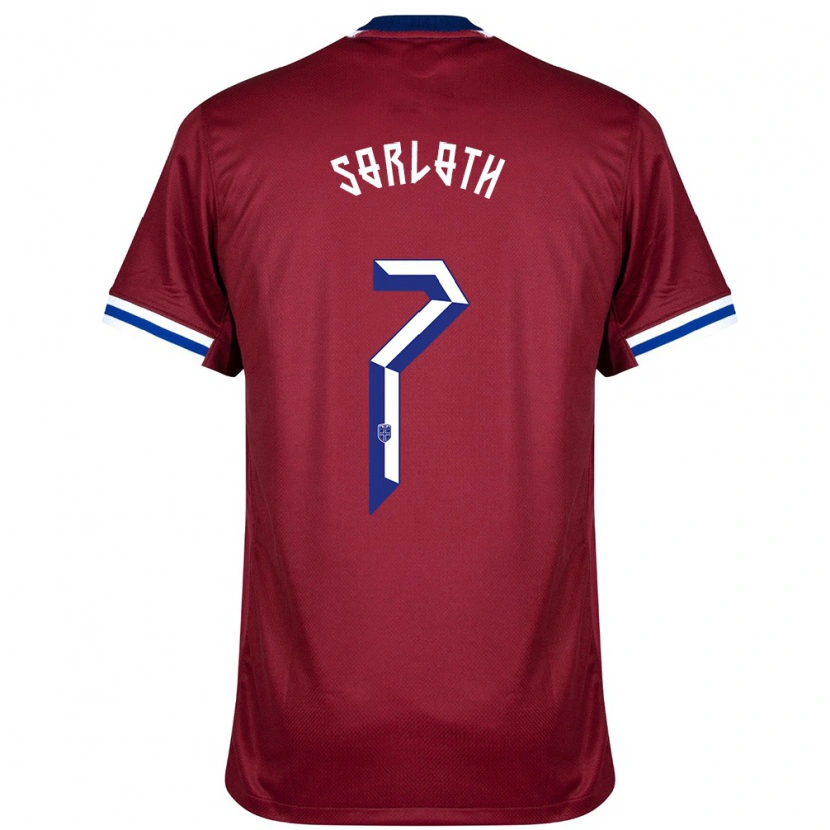 Danxen Niño Camiseta Noruega Alexander Sørloth #7 Rojo Azul Blanco 1ª Equipación 24-26 La Camisa