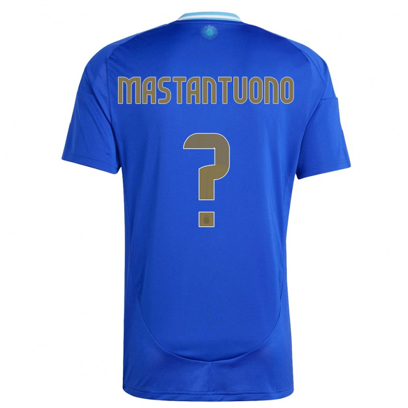 Danxen Niño Camiseta Argentina Franco Mastantuono #0 Azul 2ª Equipación 24-26 La Camisa
