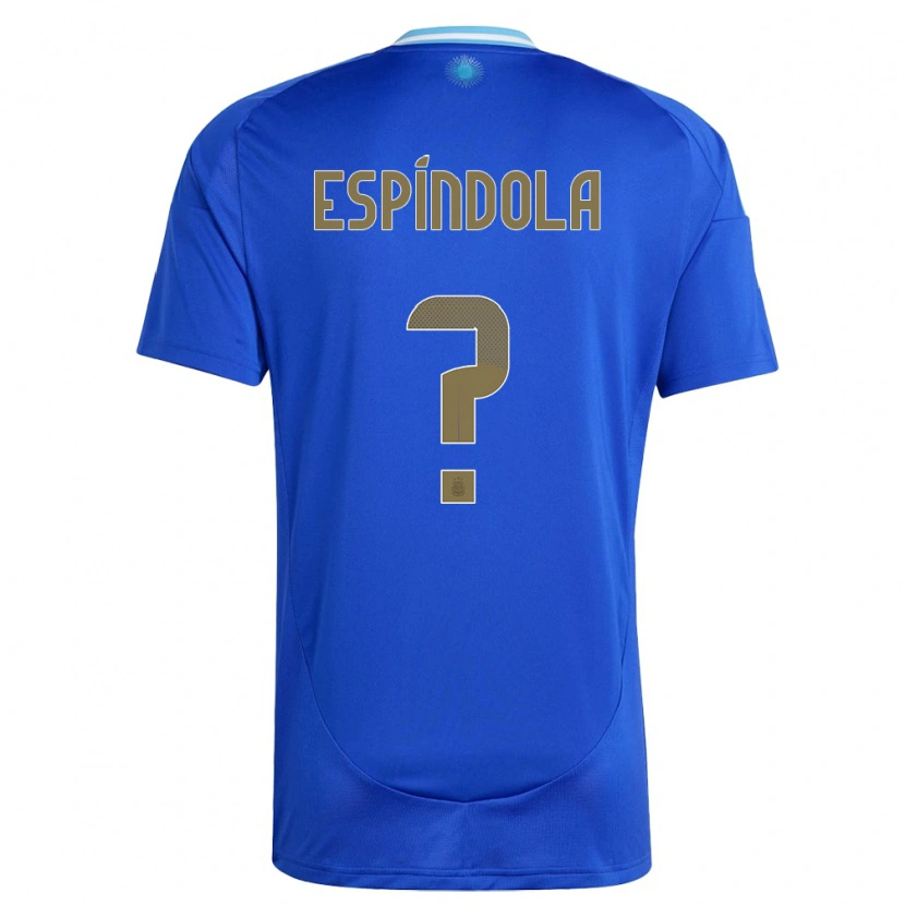 Danxen Niño Camiseta Argentina Santiago Espíndola #0 Azul 2ª Equipación 24-26 La Camisa