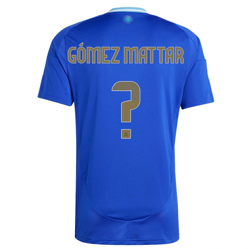 Danxen Niño Camiseta Argentina Jerónimo Gómez Mattar #0 Azul 2ª Equipación 24-26 La Camisa