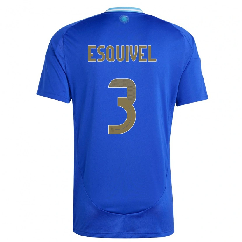 Danxen Niño Camiseta Argentina Lucas Esquivel #3 Azul 2ª Equipación 24-26 La Camisa