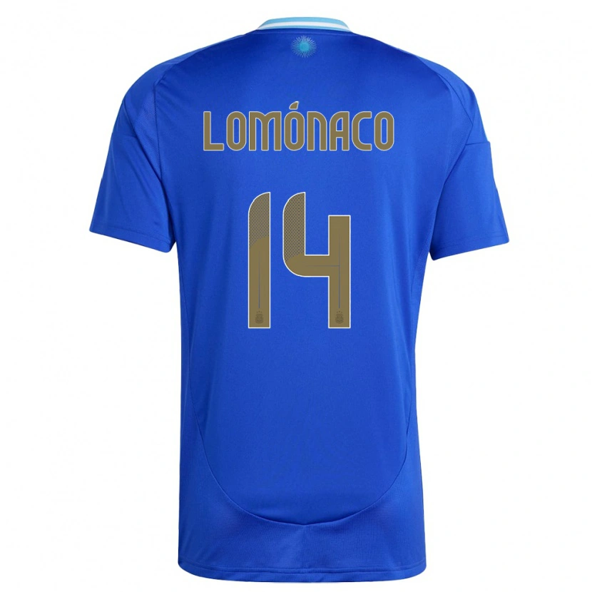 Danxen Niño Camiseta Argentina Kevin Lomónaco #14 Azul 2ª Equipación 24-26 La Camisa