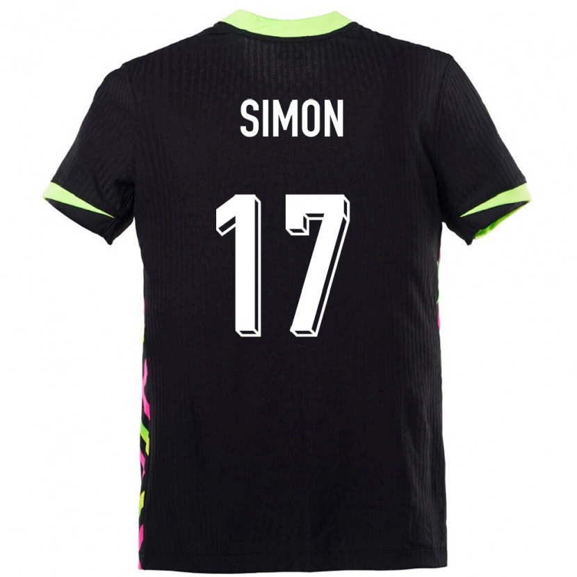 Danxen Niño Camiseta Australia Kyah Simon #17 Azul Oscuro 2ª Equipación 24-26 La Camisa