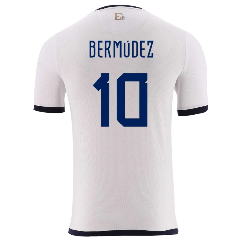 Danxen Niño Camiseta Ecuador Michael Bermúdez #10 Blanco 2ª Equipación 24-26 La Camisa
