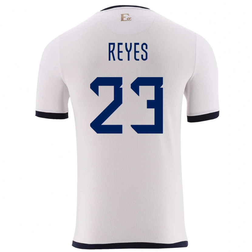 Danxen Niño Camiseta Ecuador Maikel Reyes #23 Blanco 2ª Equipación 24-26 La Camisa