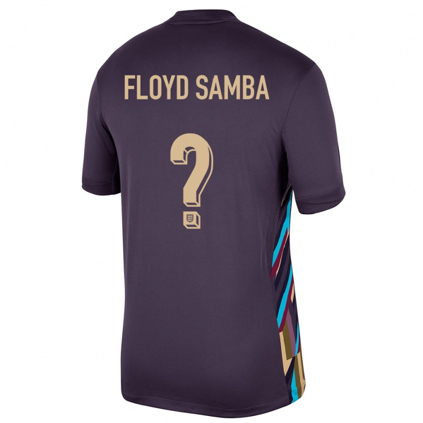 Danxen Niño Camiseta Inglaterra Floyd Samba #0 Pasa Oscura 2ª Equipación 24-26 La Camisa
