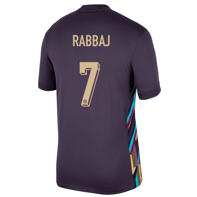 Danxen Niño Camiseta Inglaterra Ibrahim Rabbaj #7 Pasa Oscura 2ª Equipación 24-26 La Camisa